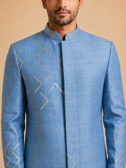 Ocean Blue Indowestern