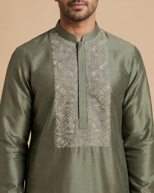 Henna Green Kurta