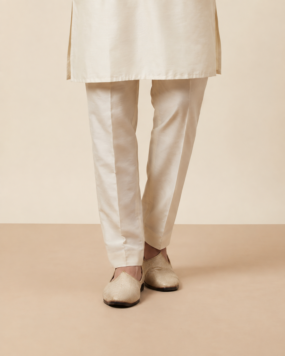 Pastel Multicolour Long Jacket Kurta Set