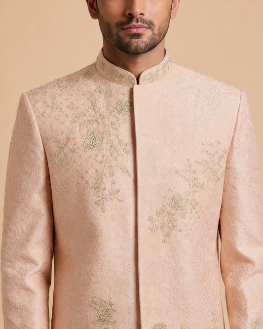 Peach Sherwani