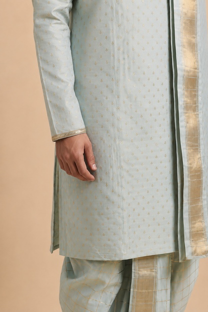 Aqua Green Kurta with Dhoti Set