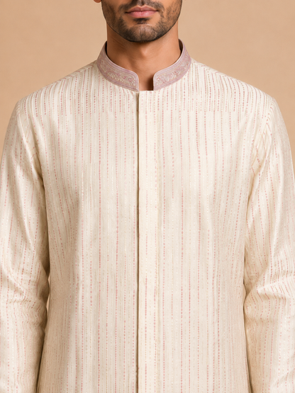 Beige-Pink Kurta