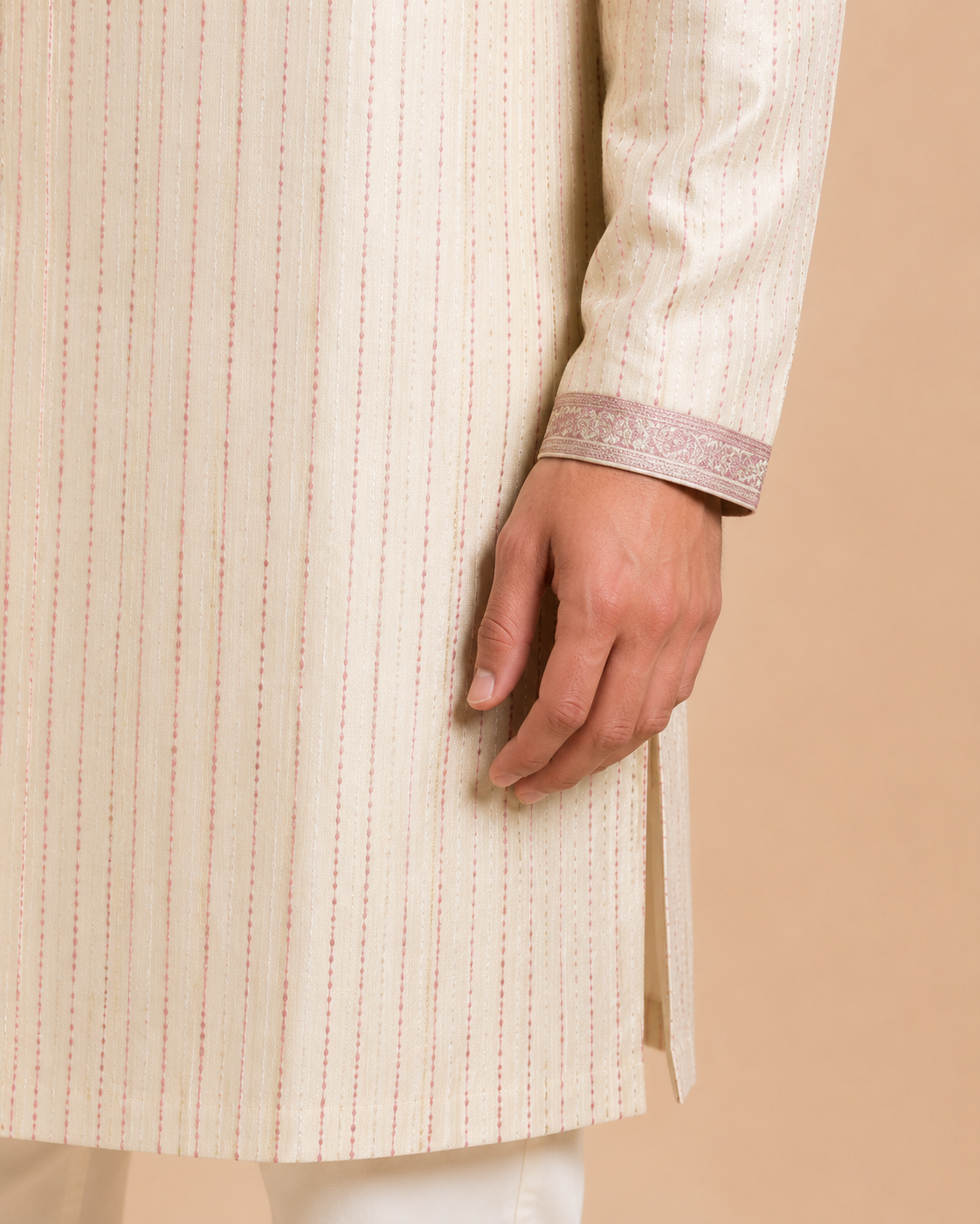Beige-Pink Kurta