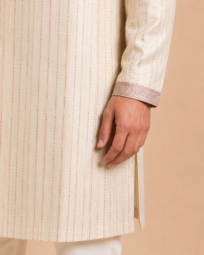 Beige-Pink Kurta
