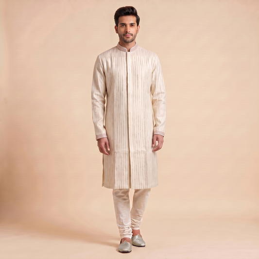 Beige-Pink Kurta