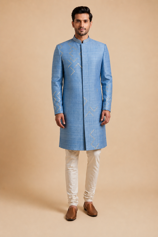 Ocean Blue Indowestern
