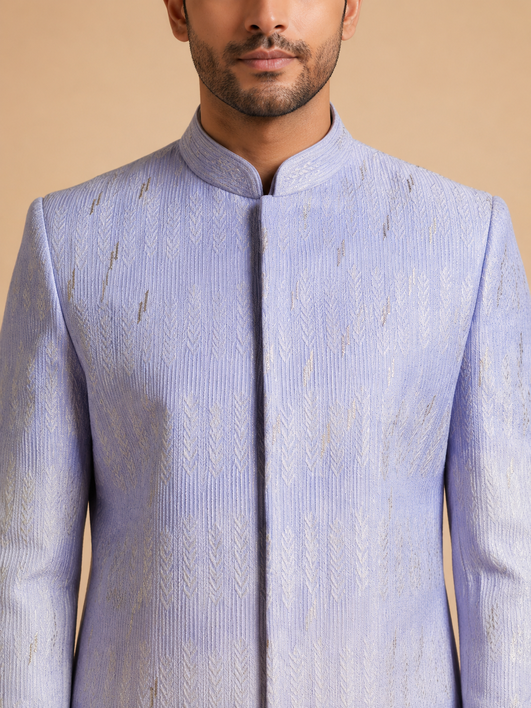 Light Lavender Ombre Indowestern