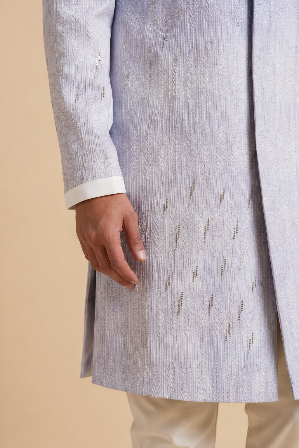 Light Lavender Ombre Indowestern