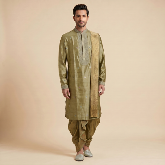 Deep Olive Green Kurta
