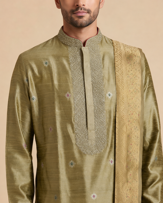 Deep Olive Green Kurta
