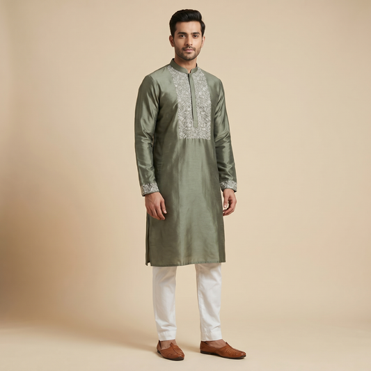 Henna Green Kurta