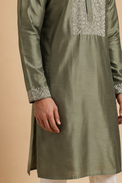 Henna Green Kurta