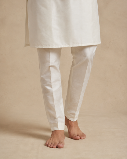 Light Yellow Jacket Kurta Set