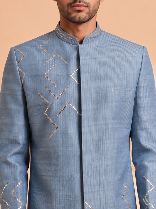 Ocean Blue Indowestern