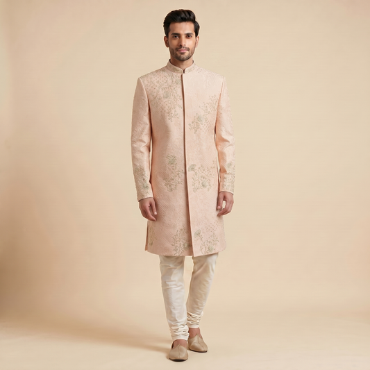 Peach Sherwani